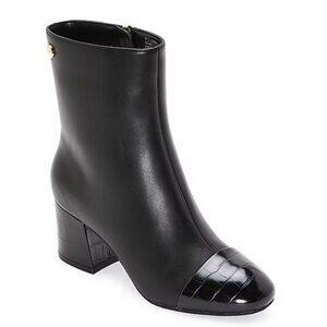 NiB Liz Claiborne Women's Kendale Chunky Heel Boots Black Size 7.5 M $100 RY1410